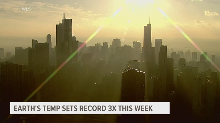 Earth's temperature hits a record high for the third time this week