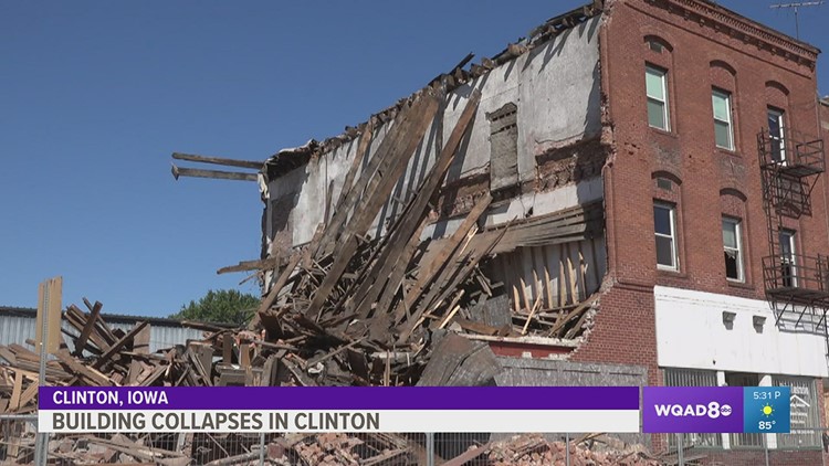 City-owned, abandoned building collapses in Clinton